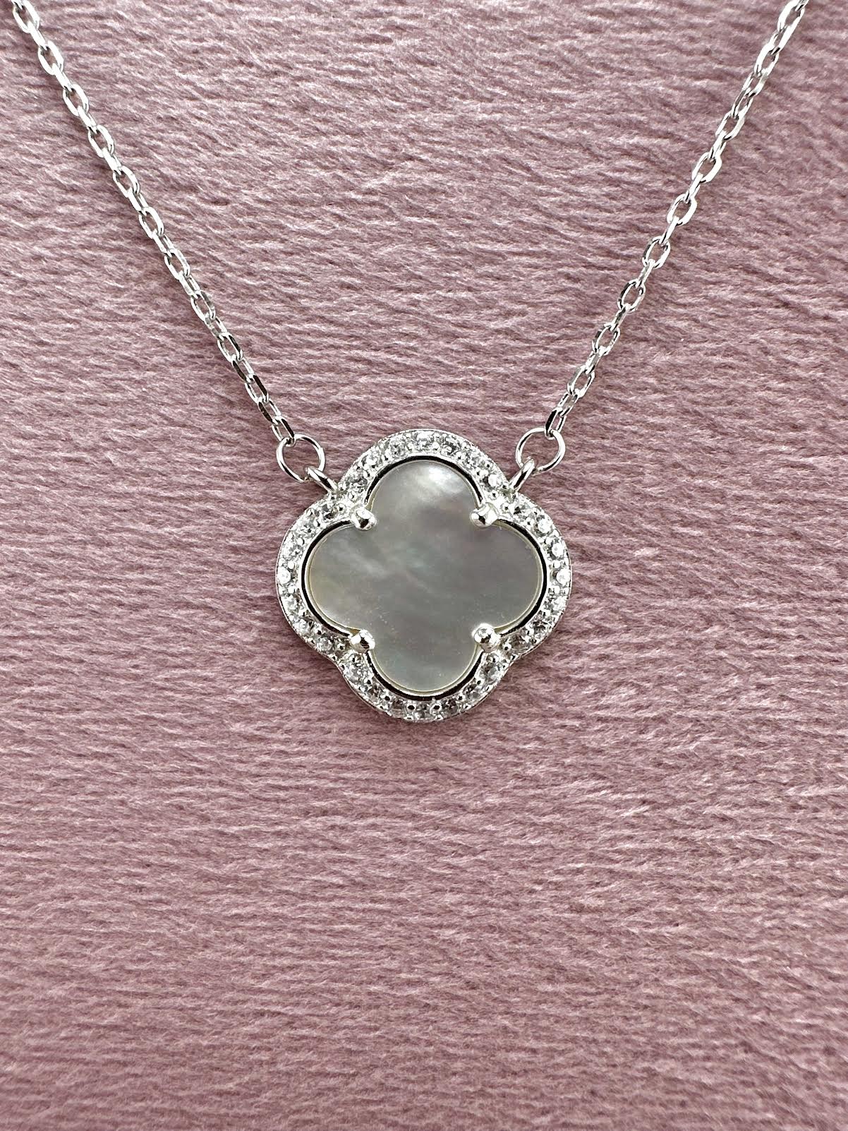 Mother of Pearl Clover Necklace
