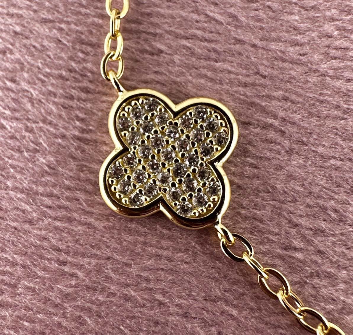 925 Sterling Silver Maroon Red Clover