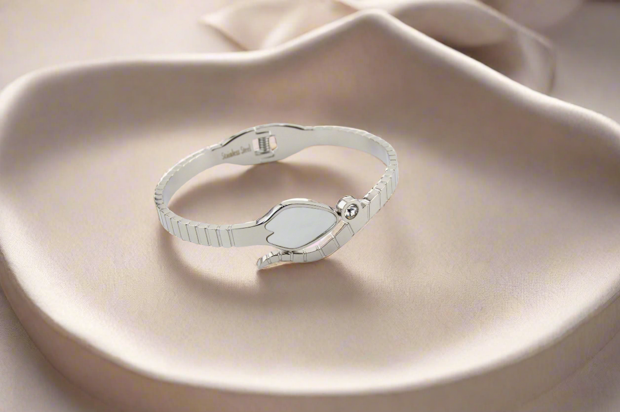 Stainless Steel Snake Bangle Bracelet