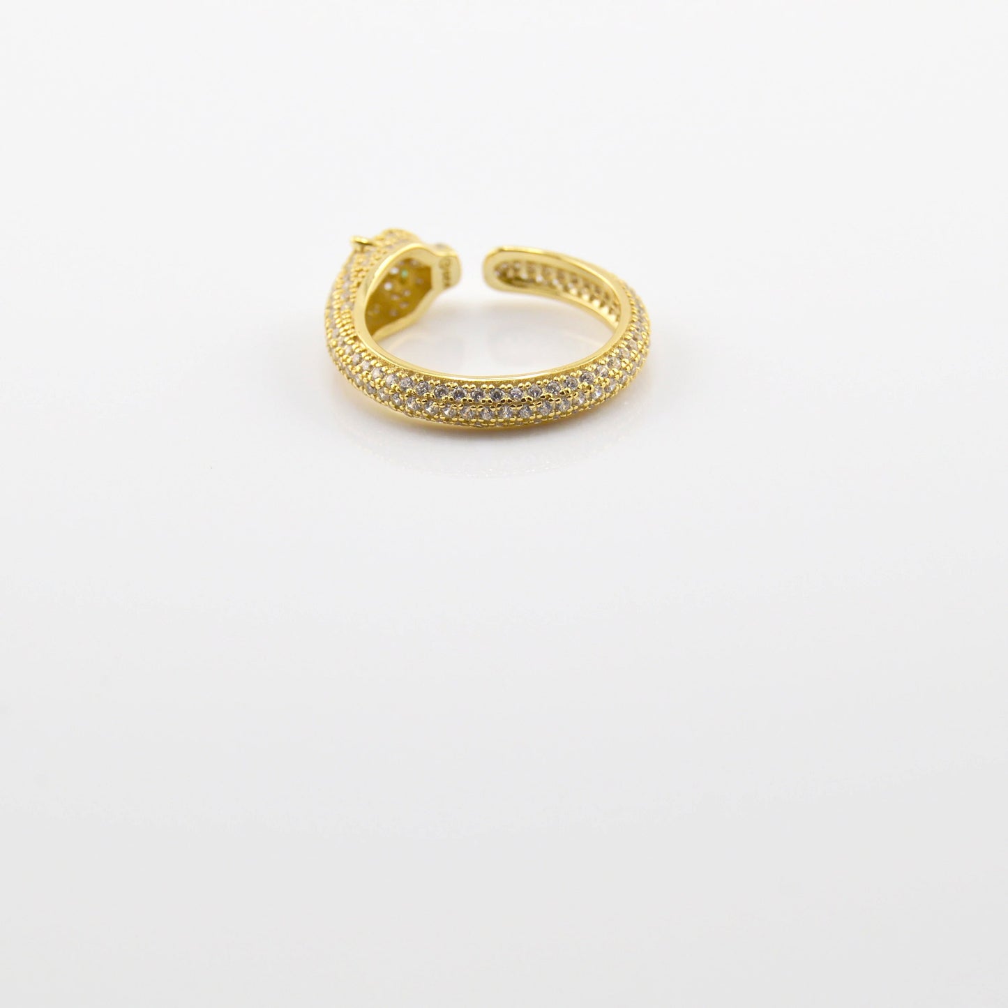 18K Gold Plated over 925 Sterling Silver Jaguar Band Ring