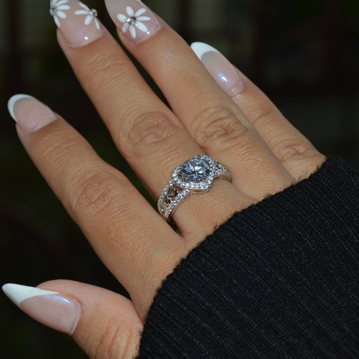 925 Sterling Silver Endless Love Heart Ring