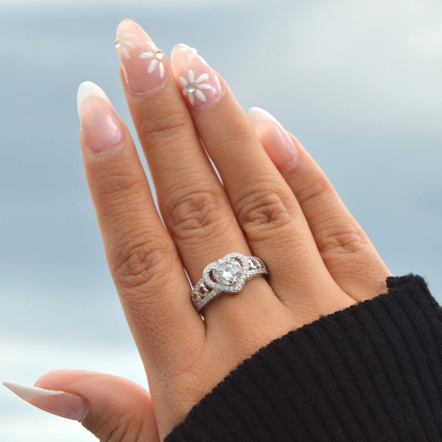 925 Sterling Silver Endless Love Heart Ring