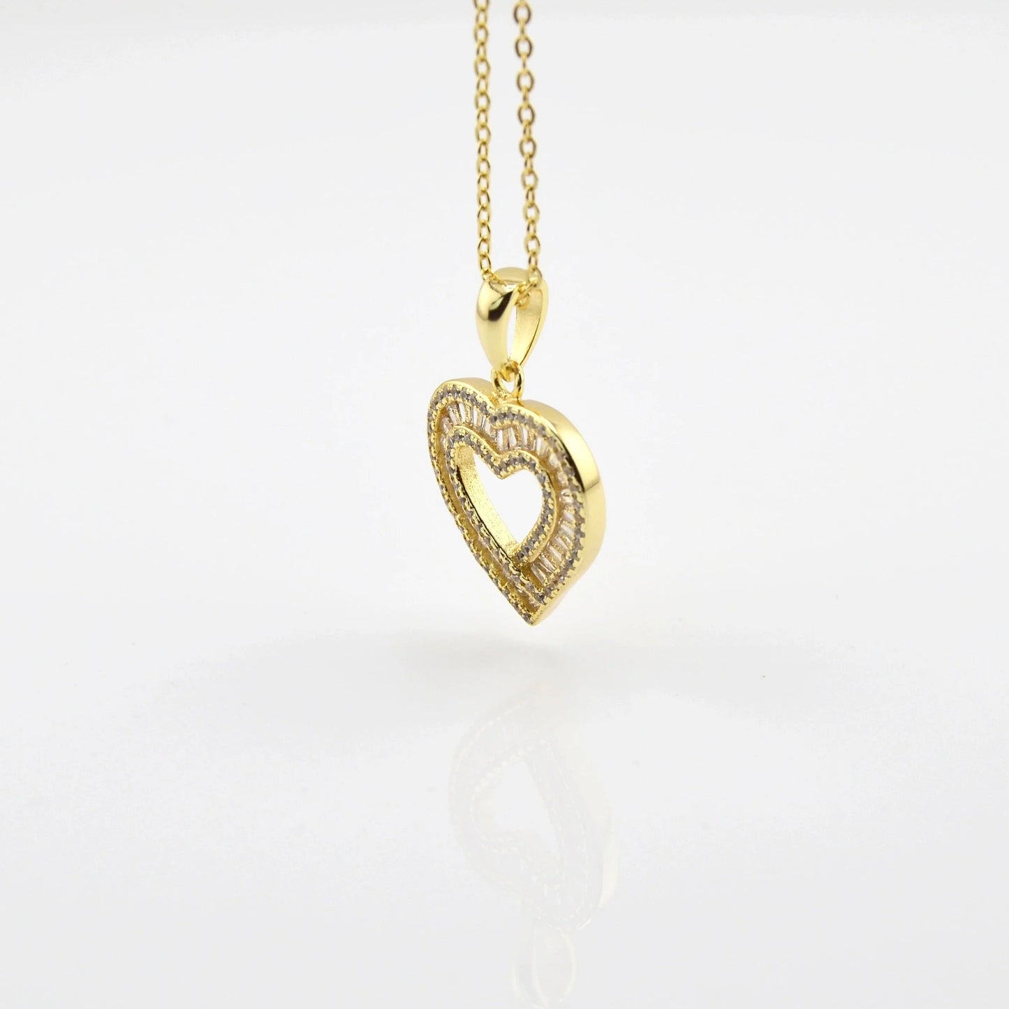 925 Sterling Silver Love Heart Necklace
