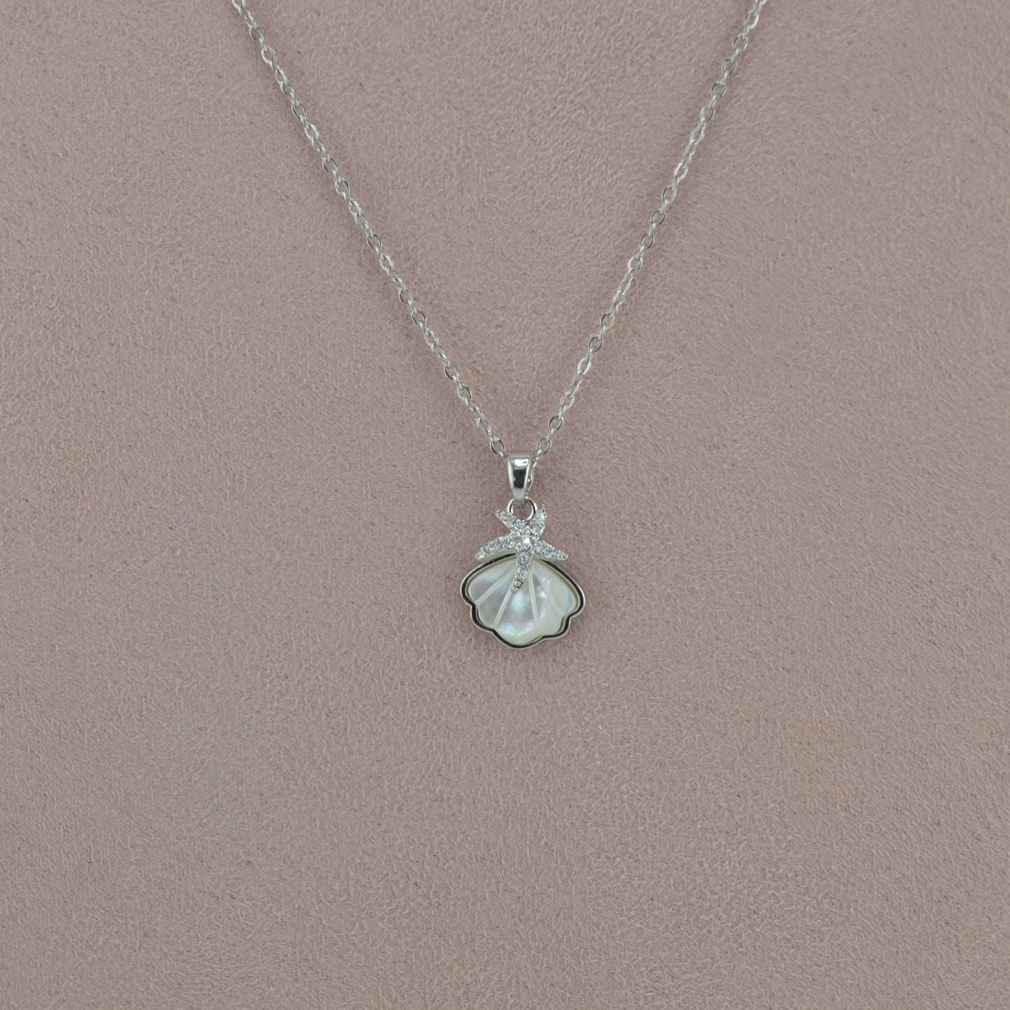 Stainless Steel Starfish & Shell Necklace
