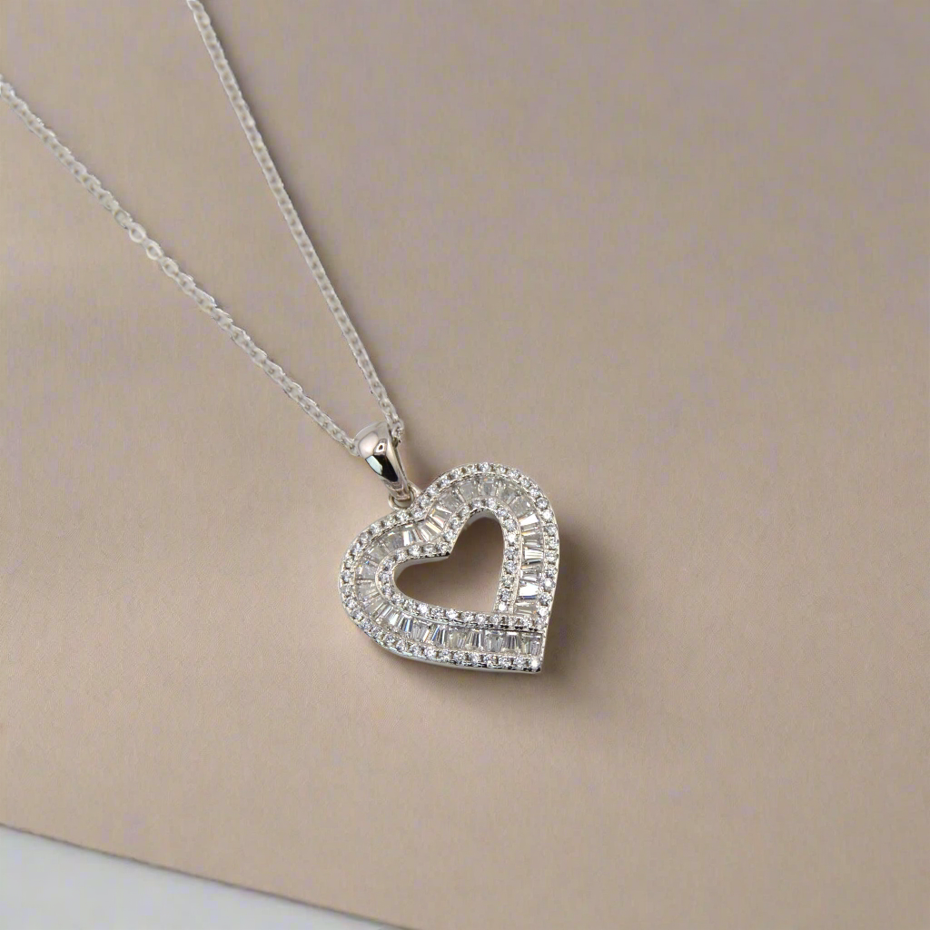 925 Sterling Silver Love Heart Necklace