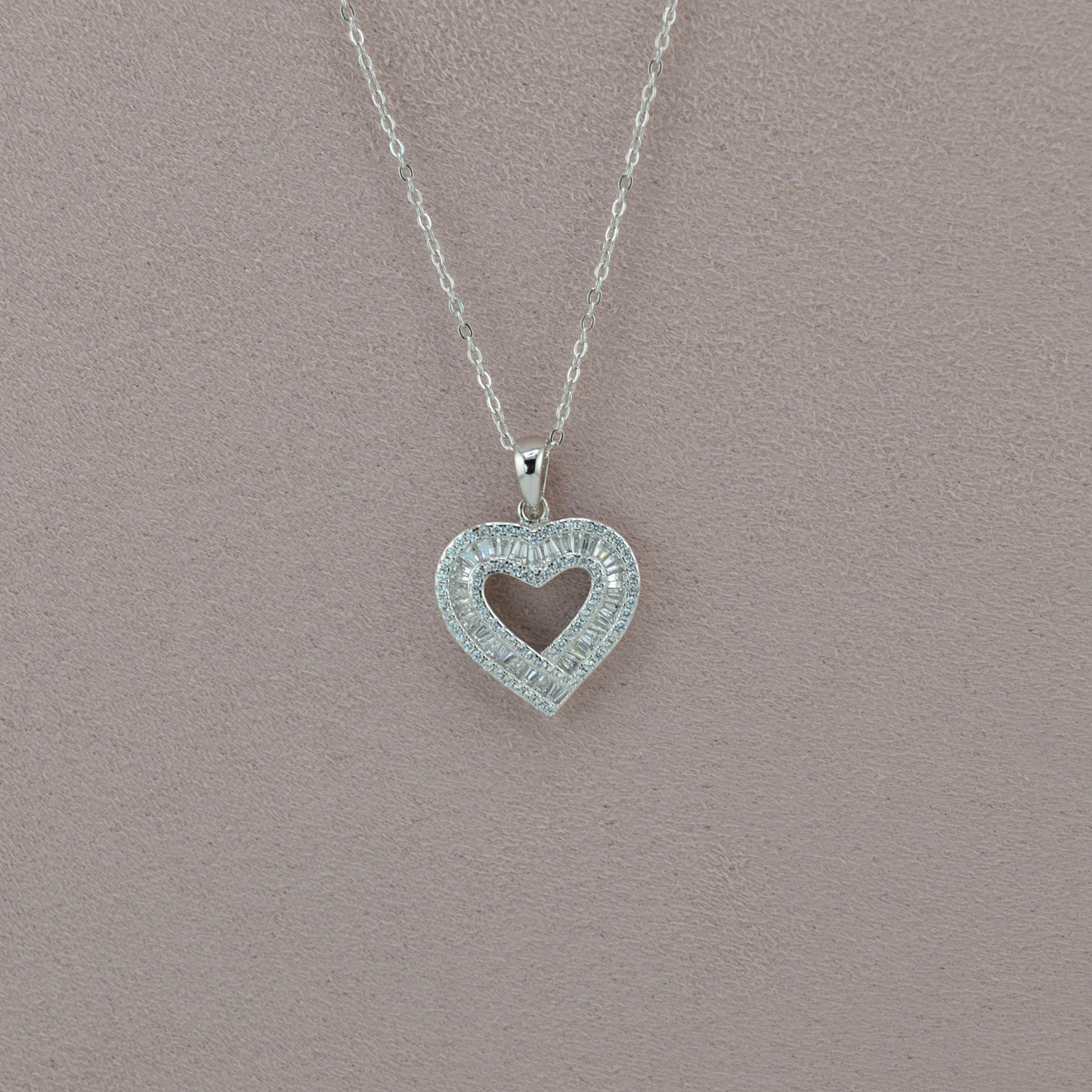 925 Sterling Silver Love Heart Necklace