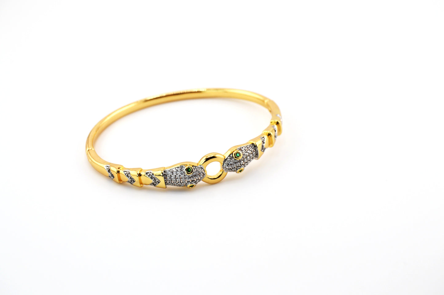 18K Gold Filled Snake Bangle Bracelet