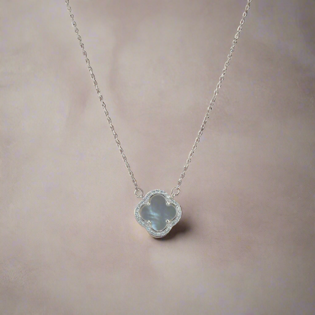Mother of Pearl Clover Necklace