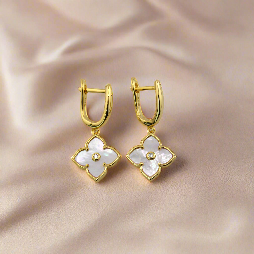 Mother Of Pearl Dangle Earrings