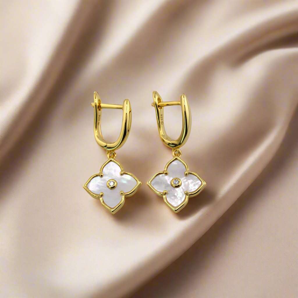 Mother Of Pearl Dangle Earrings