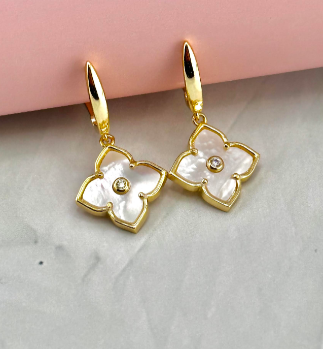 Mother Of Pearl Dangle Earrings