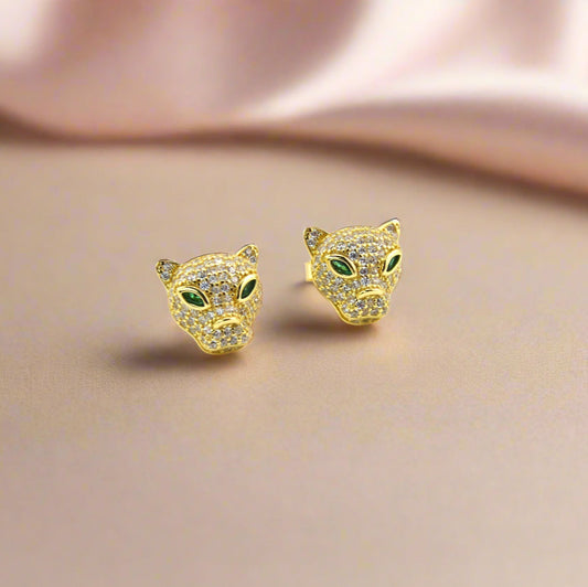 925 Sterling Silver Puma/ Panter Earrings