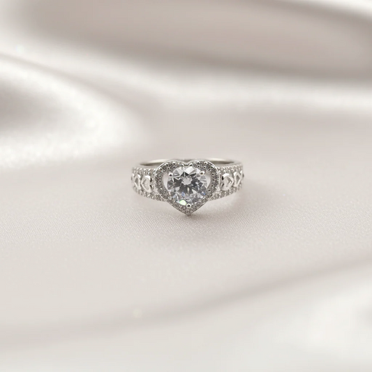 925 Sterling Silver Endless Love Heart Ring