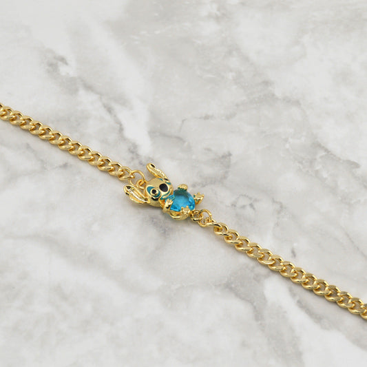 18K Gold Filled Little Monster Cuban Bracelet