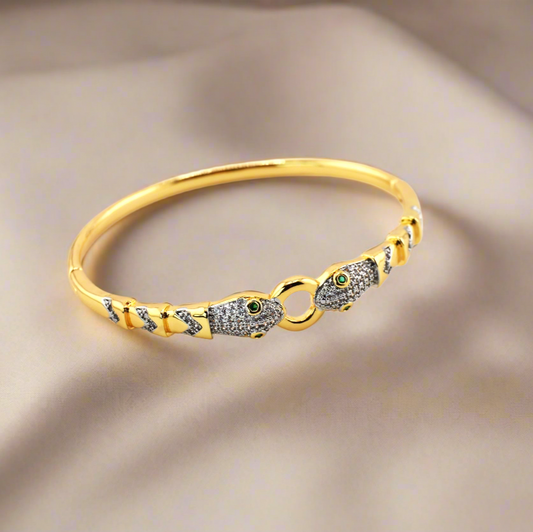 18K Gold Filled Snake Bangle Bracelet