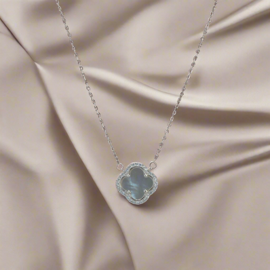 Mother of Pearl Clover Necklace