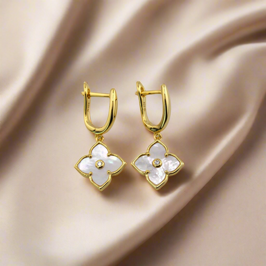 Mother Of Pearl Dangle Earrings